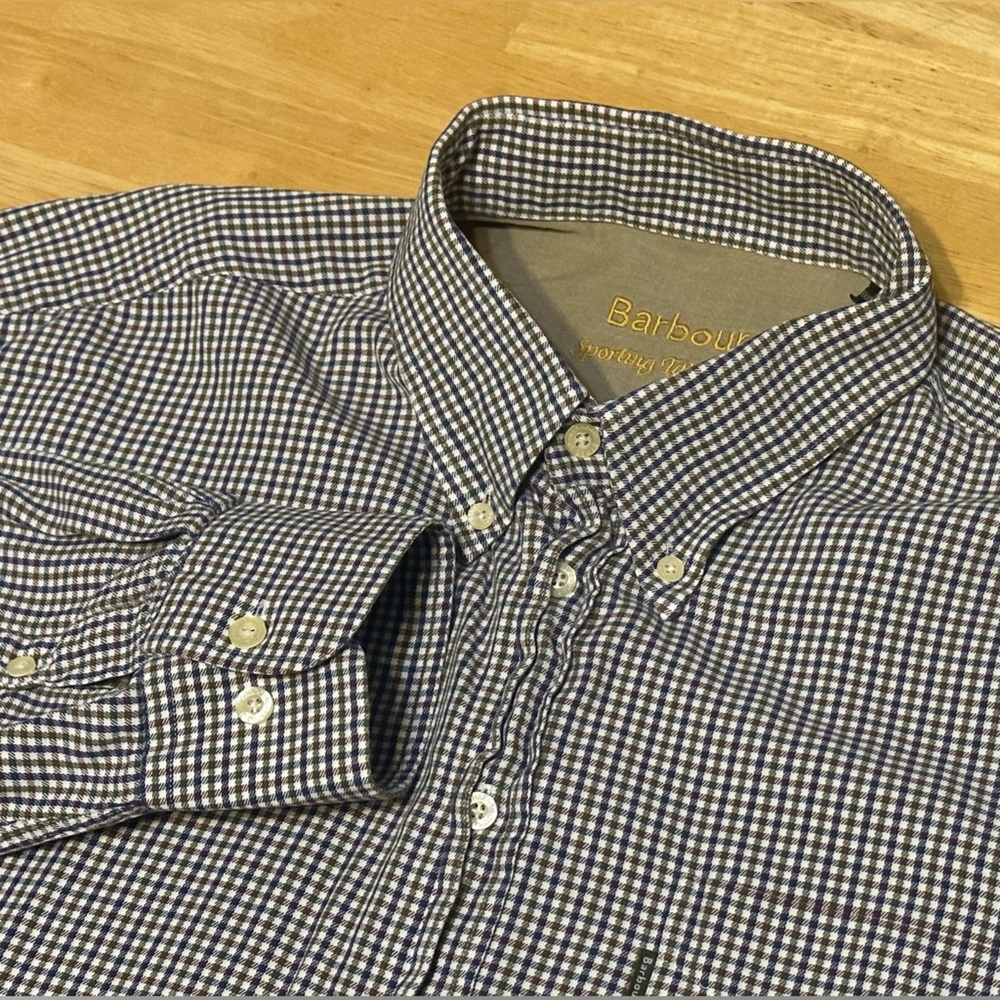 Barbour Plaid Shirt XXL Mens Long Sleeve Country Sporting Tattersall Classic